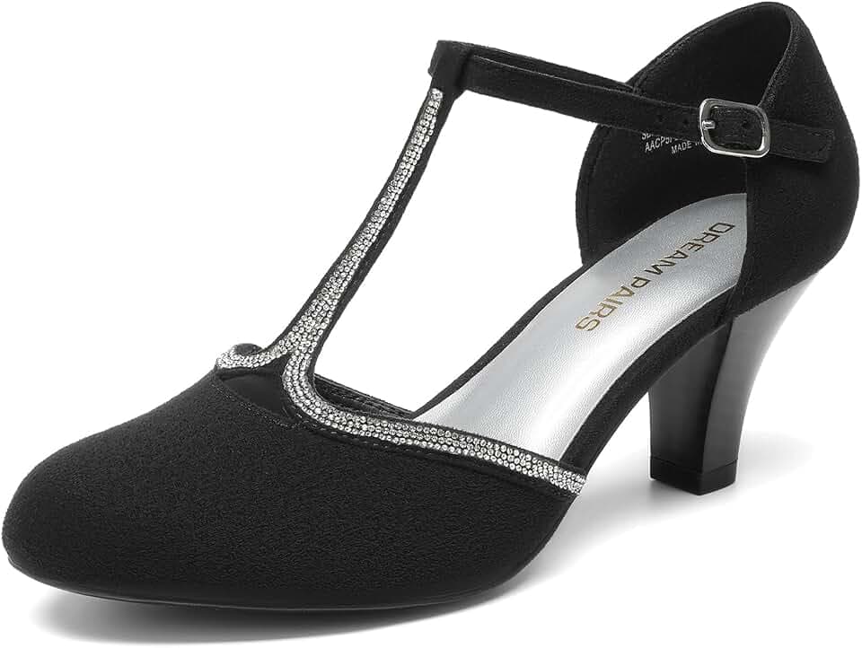 DREAM PAIRS Escarpins Femme Petit Talon à Lanière T