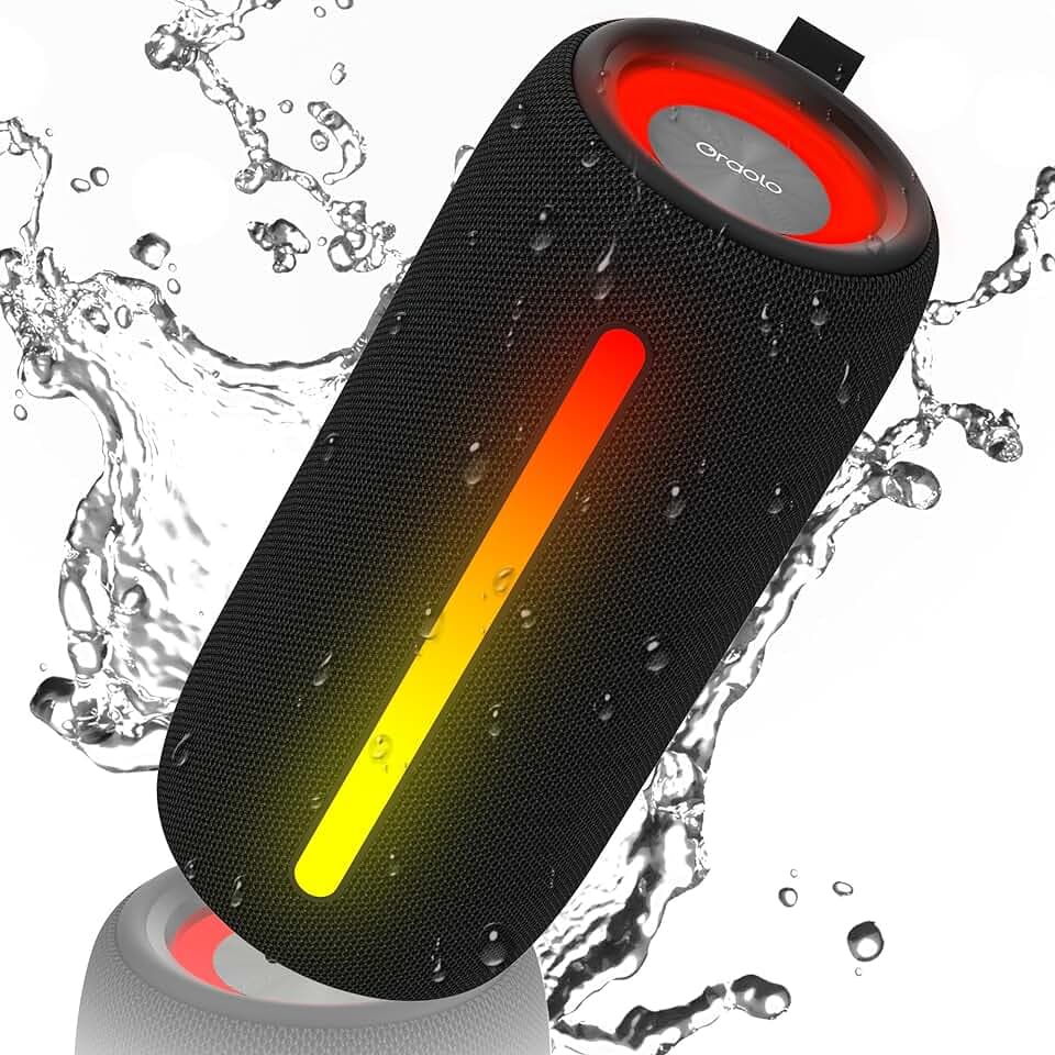 Mini Enceinte Bluetooth Portable 5.4, Enceinte Bluetooth Puissante 24W, Petite Enceinte Bluetooth Étanche IPX6, Bluetooth Speaker 30H Autonomie, Appariage TWS, USB, RGB,AUX, TF Carte, Fêtes/Voyage
