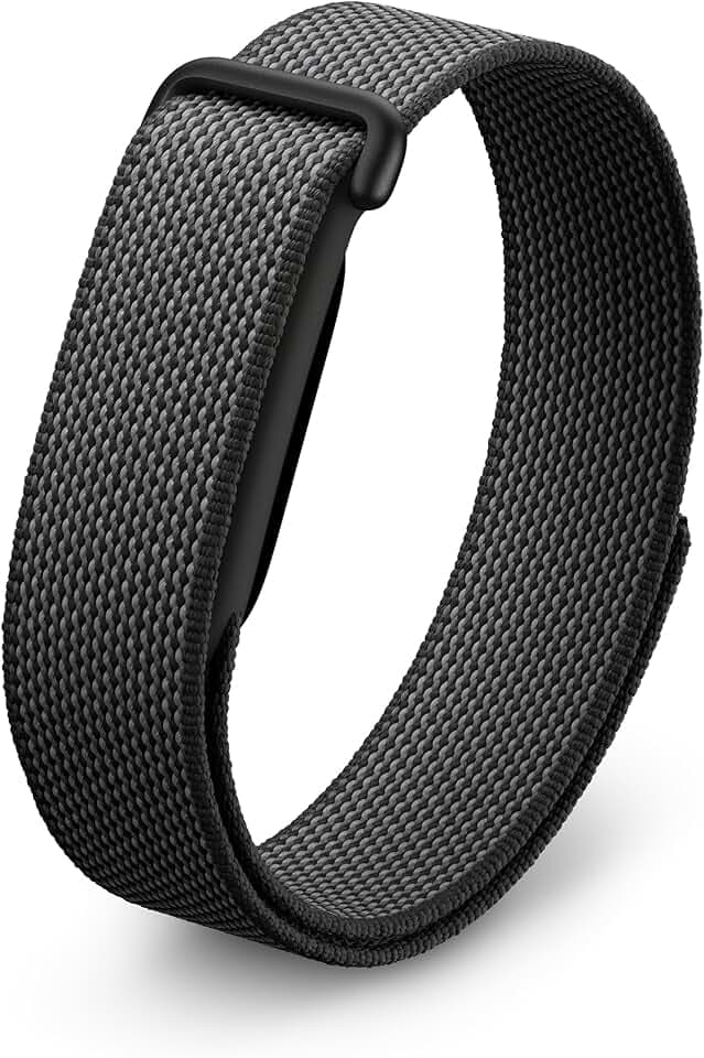Google Fitbit Air – Moniteur d'activité Physique sans écran avec Suivi des activités Sportives, de la fréquence Cardiaque et du Sommeil – Coaching personnalisé optimisé par l'IA – Noir Volcanique