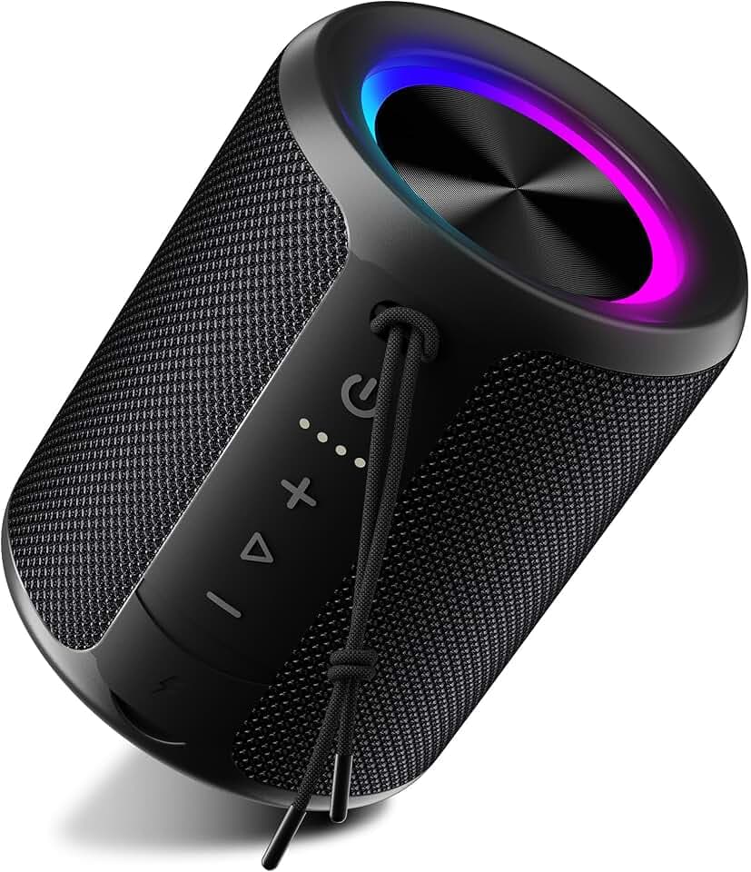 Enceinte Bluetooth Ultra-Portable sans Fil, Basses Percutante, 15 h d’autonomie, étanche IPX7, résistante à la poussière et aux Chocs, Portée Jusqu’à 20m, AUX, TF Carte, pour Fêtes Voyage Global Recycled Standard