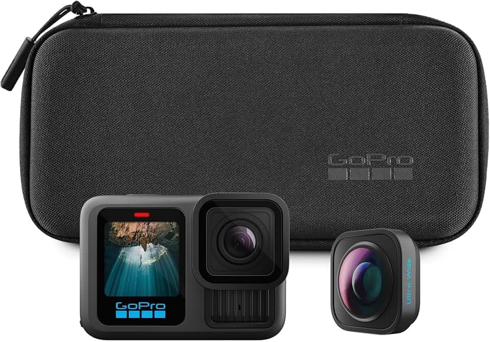GoPro HERO13 Black Ultra Wide Edition - Caméra d'action étanche avec vidéo 5.3K60, Photo 27MP, Champ de Vision optimisé à 177 degrés + compatibilité avec Les objectifs de la série HB