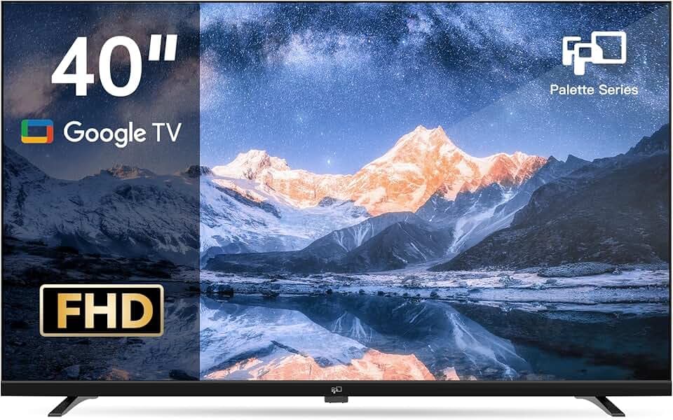 FPD 40 Pouces (102 cm) Full HD Smart Google TV wtih Google Cast, HDR 10, Dolby Audio, Vocie Remote, HDMI, Flat Screen Televison (CG40-P1)