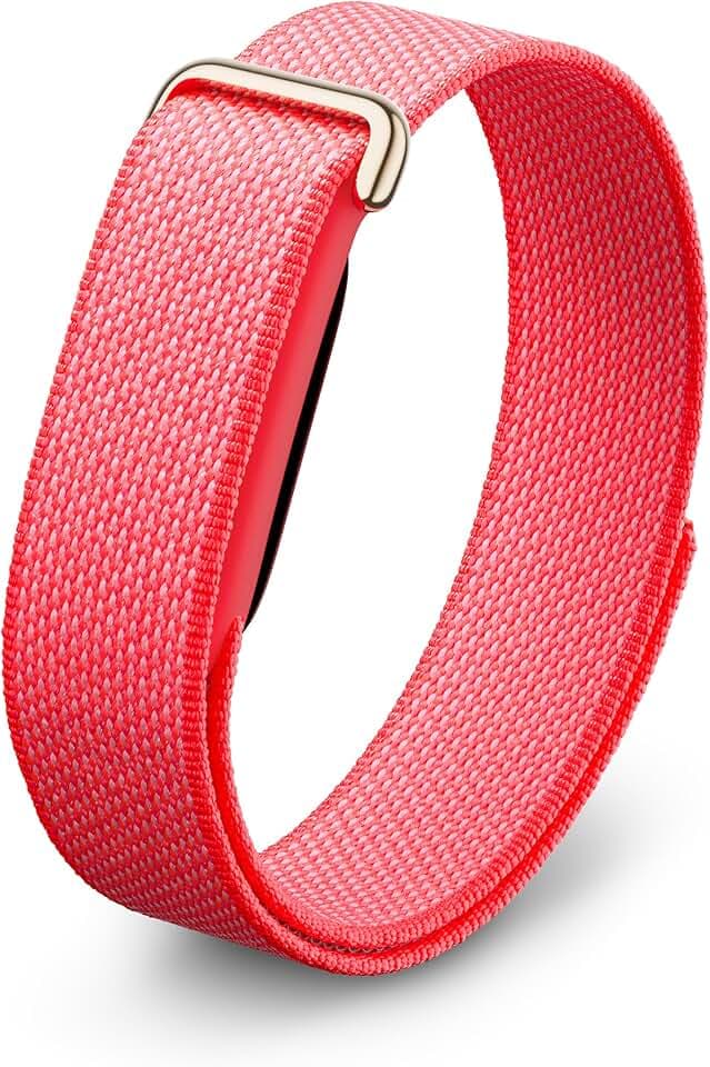 Google Fitbit Air – Moniteur d'activité Physique sans écran avec Suivi des activités Sportives, de la fréquence Cardiaque et du Sommeil – Coaching personnalisé optimisé par l'IA – Rouge Framboise