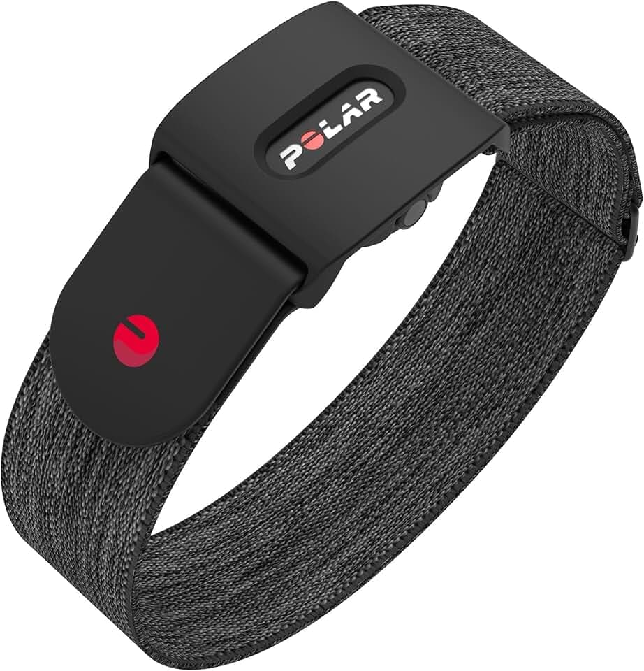 Polar Verity Sense - Brassard avec Suivi de fréquence Cardiaque Optique - Ant+ et Double Bluetooth - Capteur de FC pour Sport avec Un Seul Bouton - Compatible avec Peloton, Endomondo, Zwift et Plus
