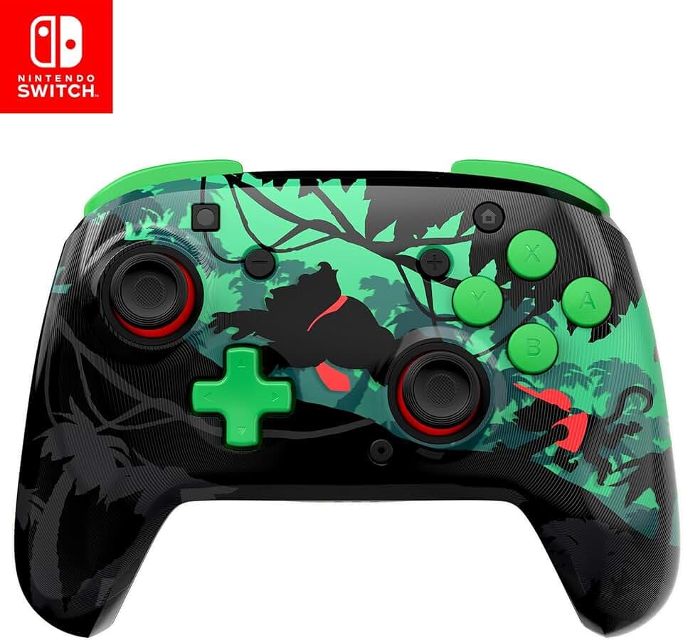 Turtle Beach Rematch Donkey Kong Manette sans fil sous licence officielle de Nintendo w/lenticulaire. Bouton C indisponible pour Switch 2 et Switch