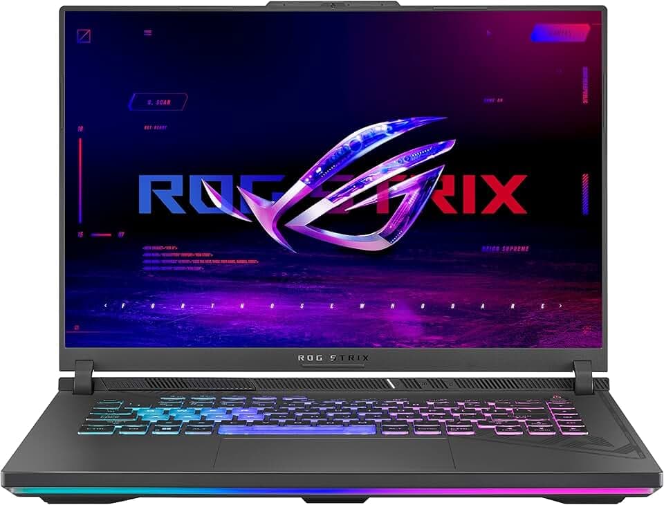 ASUS ROG STRIX-G16-G614PR-RV080WEAN 16 Pouces FHD Plus 165Hz Pc Portable (Processeur AMD R9-8940HX, 16GB DDR5, 1TB PCIe 4.0 NVMe SSD, NVIDIA GeForce RTX 5070 Ti GPU, Windows 11 Home) – Clavier AZERTY