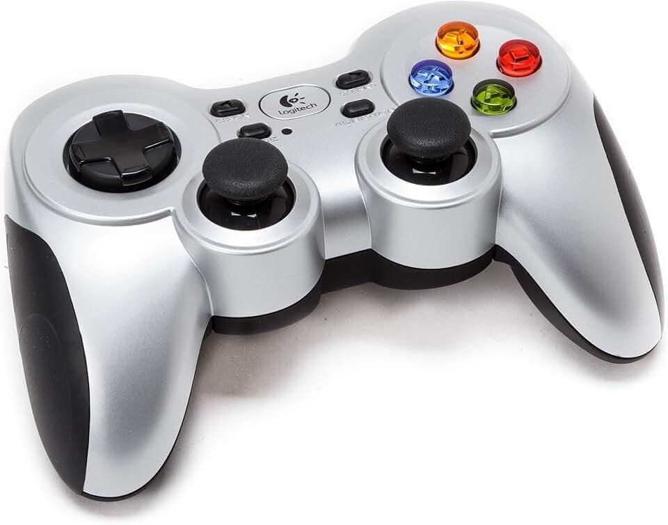 Logitech F710 Manette de Jeu sans Fil, 2,4 GHz avec Nano-Récepteur USB, Configuration Console, Double Retour de Vibration, Croix Directionnelle 4 Switchs, PC - Gris/Noir