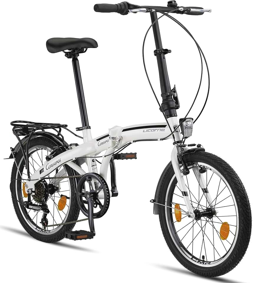 Licorne Bike CONSERES Vélo pliant de qualité supérieure 20" pour homme et femme avec dérailleur à 6 vitesses