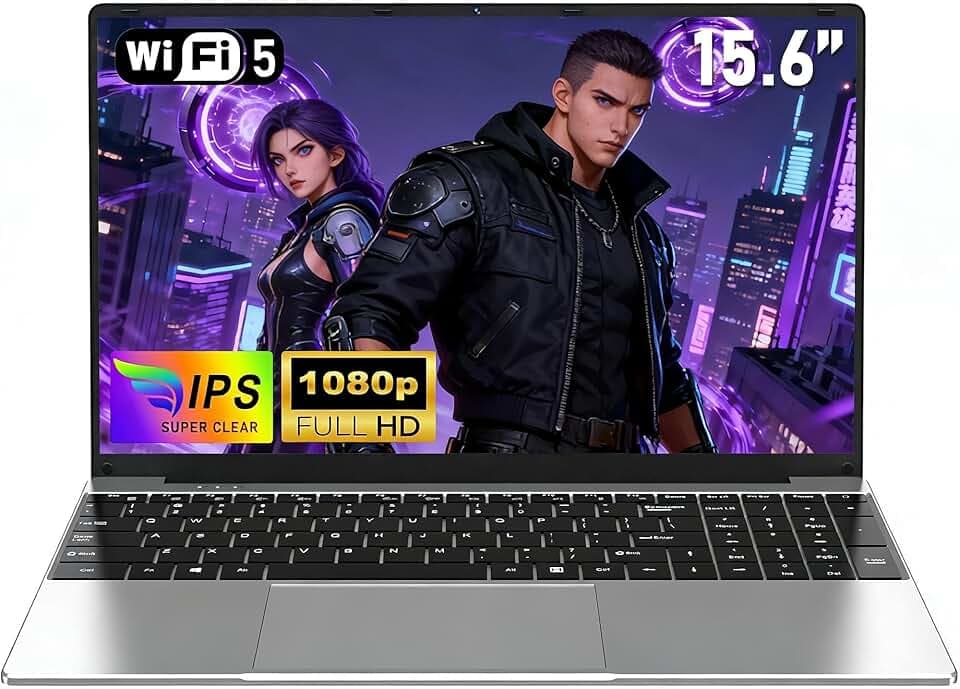 NAIKLULU Pc Ordinateur Portable Gaming 15,6 Pouces, Processeur i7 7600U (2,8 à 3,9 GHz), 16GB RAM 1TB SSD Computer Gamer Portable Laptop 2026, Clavier Rétroéclairé, Batterie 5000mAh/38.5Wh