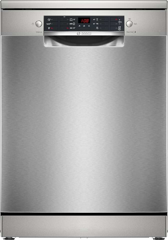 Bosch SMS26AI01F, Série 2, Lave-vaisselle 60 cm, Pose libre, Inox