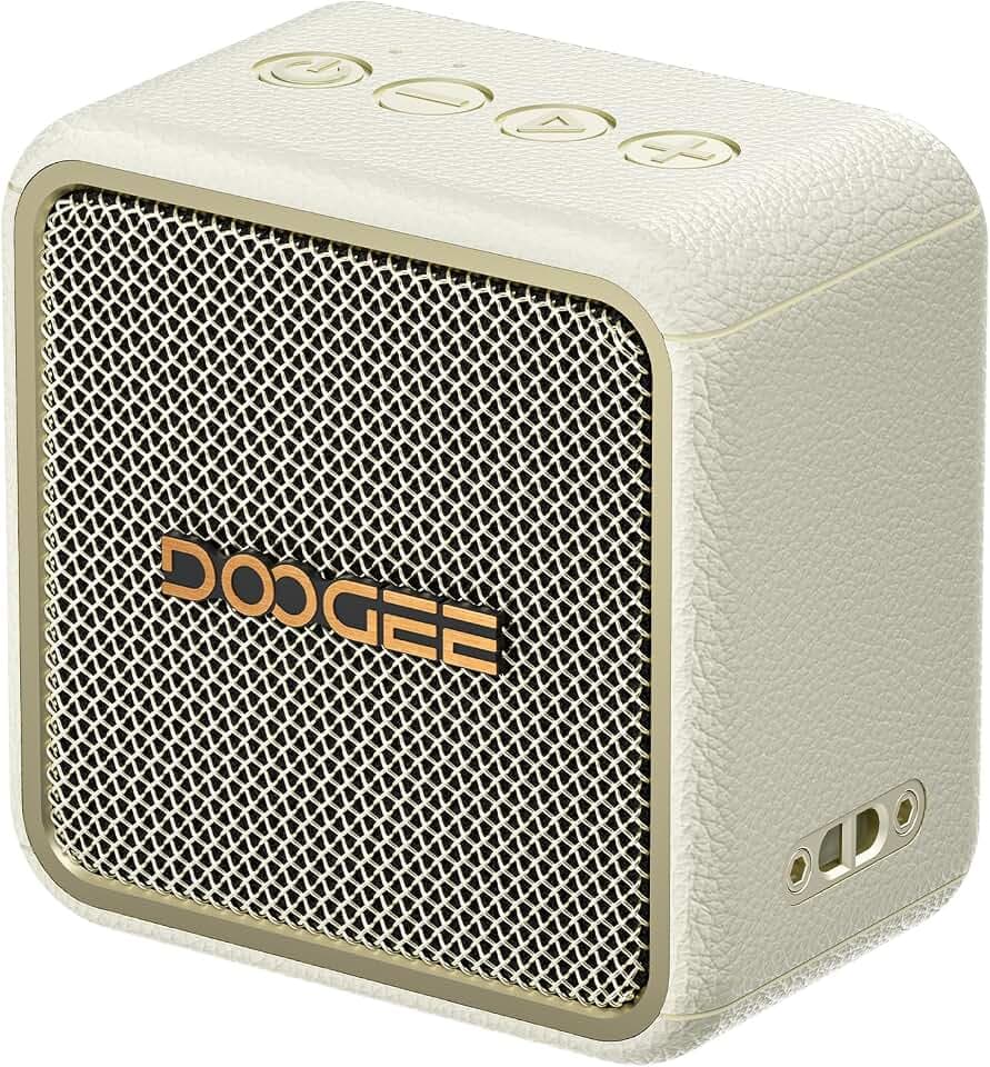 Enceinte Bluetooth Portable, Puissante Enceinte d'extérieur avec Basses Puissantes, Autonomie 16H, IP67 Etanche, Appairage TWS, USB,AUX,TF Carte, pour Fêtes, Voyage, Plage, Piscine - Blanc