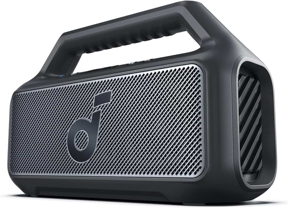 soundcore par Anker Boom 2 Enceinte Bluetooth puissante | Son de 80 W avec caisson de basse et BassUp 2.0, 24 h, IPX7, USB-C, Bluetooth 5.3, enceinte portable, camping, jardin, plage Certifié ClimatePartner ECOLOGO