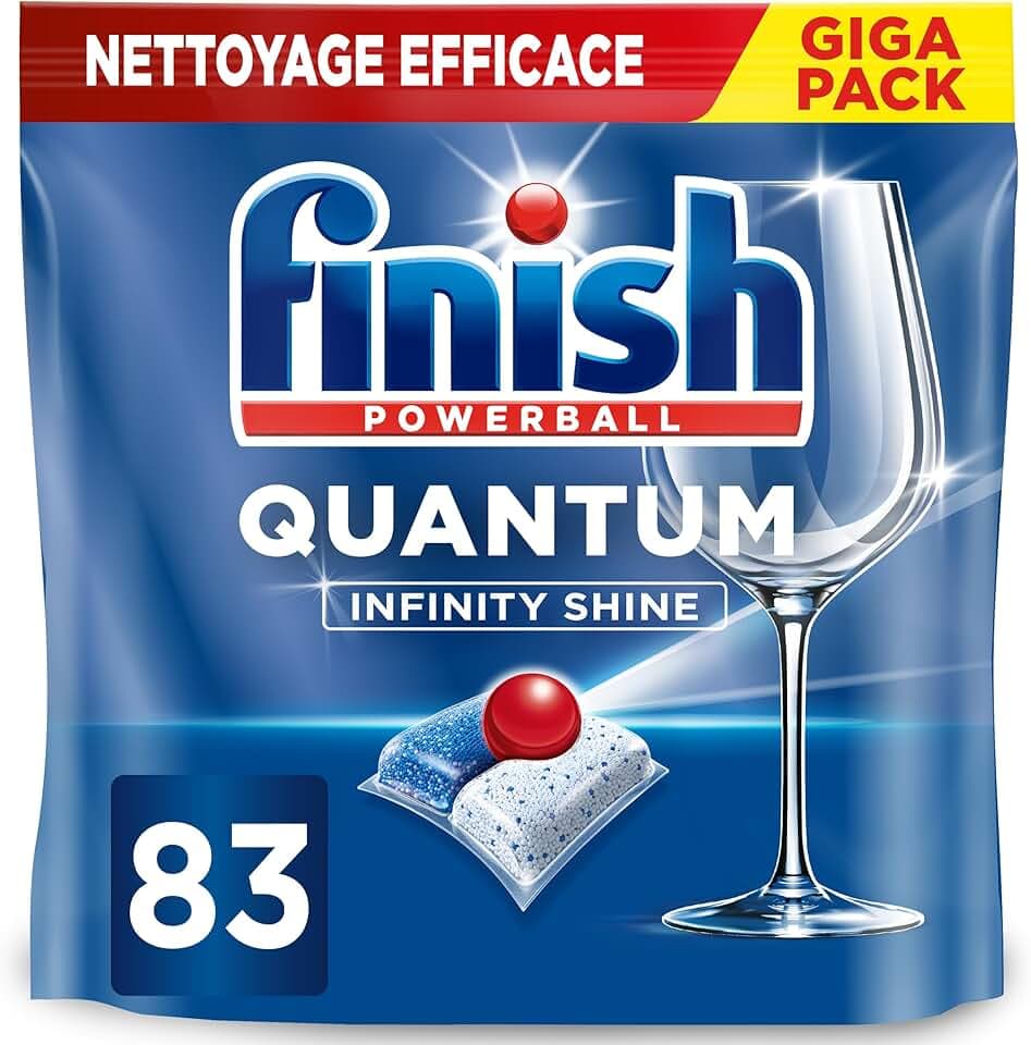 Finish Quantum Infinity Shine Pastilles Lave-Vaisselle, Elimine Les Taches Tenaces, 83 Capsules Cradle to Cradle Certified