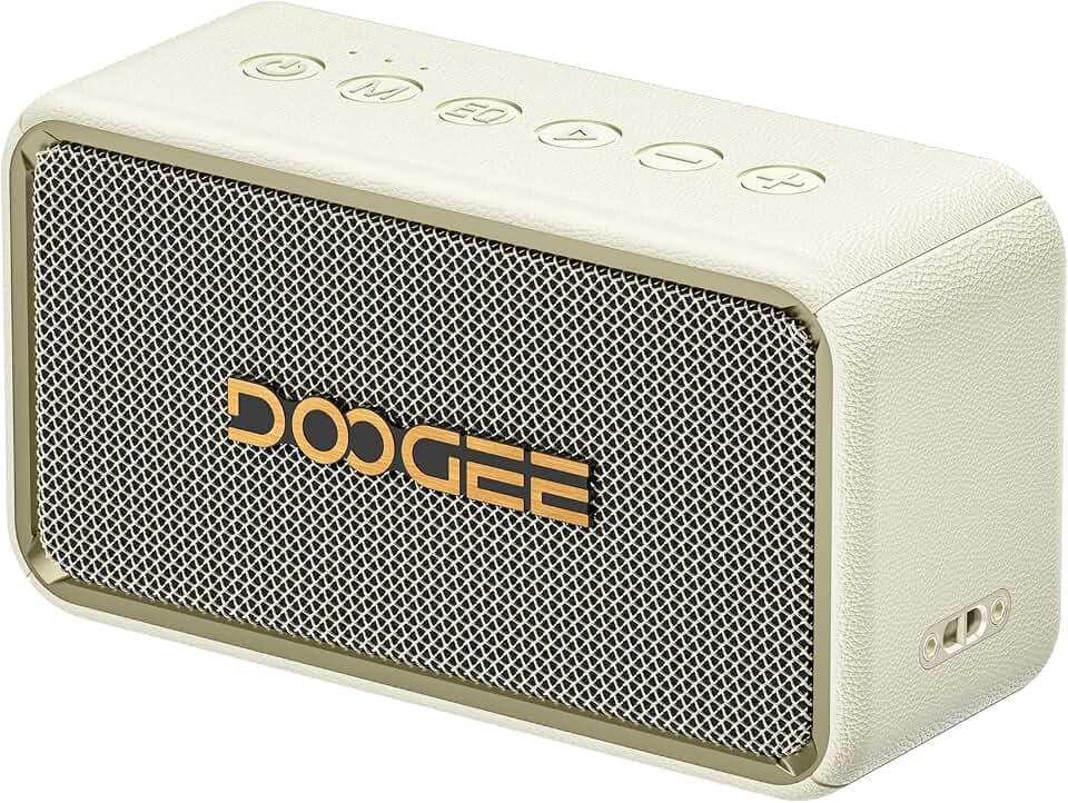 80W Enceinte Bluetooth Portable, Haut-parleurs sans Fil avec Caisson de Basse, Autonomie 19H, IP67 Etanche, EQ, TWS, USB-C, Carte TF, AUX, Enceinte Puissante pour Camping, Extérieur, Fête - Blanc