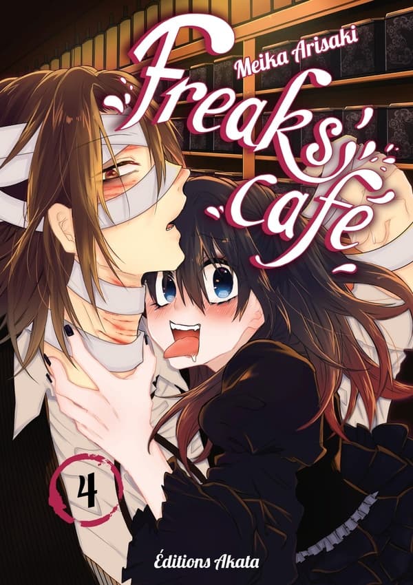 Dans le quatrième tome de Freaks' Cafe, Meika Arisaki bouleverse le schéma de son manga, en faisant revenir dans plusieurs histoires un même personnage récurrent. De nouveaux enjeux s'installent, de manière toujours aussi dérangeante, tandis que les choses risquent plus que jamais de déraper pour Hiro, gérant du Café Statice !Le Café Statice accueille sans les juger tous les paraphiles qui le souhaitent. Mais jusqu'à quel point Hiro est préparé à recevoir tous ses clients ? Car quand l'une d'entre elle, un peu trop insistance, commence à lui vouer un intérê un peu trop prononcé. Et si le gérant essaie toujours de garder une certaine distance avec ses clients, une certaine hématophile ne l'entend pas de la même manière...