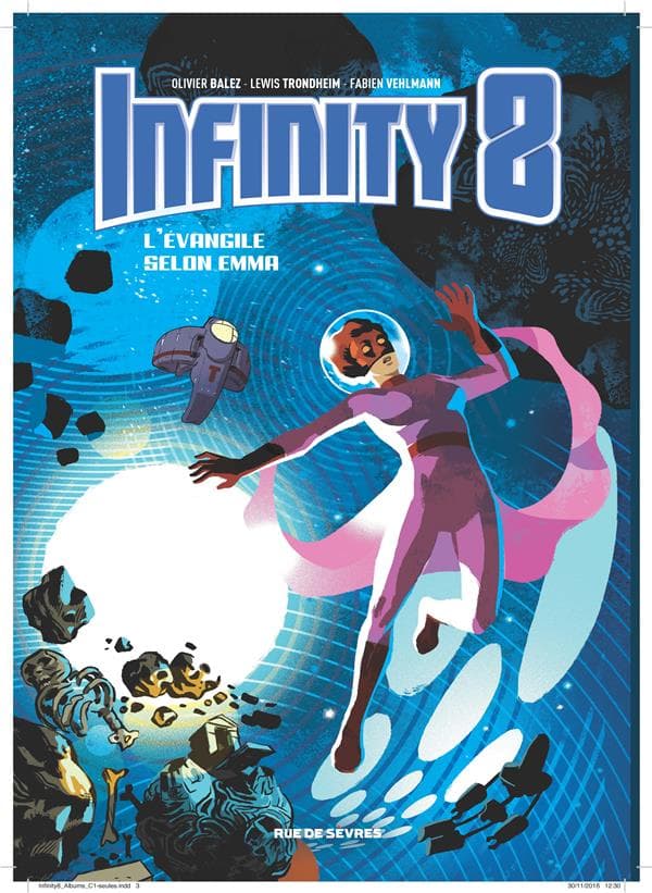 Reboot à bord de l'Infinity 8 ! Détournées de leur mission pour sauver le vaisseau au bord de la destruction, Yoko Keren et Stella Moonkicker ont malgré tout rapporté de leur exploration des informations cruciales : Kornaliens nécrophages et aspirants nazis sont désormais neutralisés ; le champ est libre pour activer une nouvelle trame temporelle et un nouvel agent. Ce sera le Marshall Emma O'Mara : pacifiste, pieuse, respectueuse de la hiérarchie et des traditions, cette véritable légende des forces de l'ordre puise sa détermination et sa redoutable efficacité dans sa foi. Mais les convictions les plus sincères sont parfois les plus dangereuses...Sous sa couverture d'agent irréprochable, Emma attend son heure : à la 3e boucle, elle le sait, le Capitaine la choisira pour la procédure 8. Alors elle fera ce qu'elle doit pour empêcher le prochain reboot. Car cette trame temporelle doit rester la dernière : quelque part parmi les sépultures se trouve le dernier évangile de Tholman, le fragment manquant d'écriture sacrée qui unira enfin les adeptes du prophète et mettra fin à la Guerre Sainte. Mais la nécropole regorge de trésors et les pilleurs de tombes auxquels Emma s'est associée pour financer son expédition ont leurs propres motivations...BD Ado-Adulte