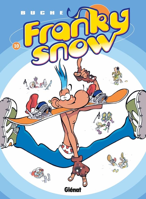 Le dixième anniversaire de Franky Snow, l'autre star mèche de Tchô !Toujours animé par Buche et son sens du trait et de la réplique qui pulsent !Il a descendu et remonté toutes les pistes noires du monde. Surf sur la plupart des vagues avant de s'éclater comme une crêpe sur le sable. Usé ses rollers et son skate sur 90% du territoire bitume urbain et brisé la même proportion des os de son corps ! Et cela fait dix ans que ça dure ! Dix ans d'excellence aux plus hauts sommets du rire, grâce au talent et l'inventivité de Buche, qui a fait de Franky Snow l'un des personnages les plus emblématiques de la collection Tchô !.Avec le 10e tome des aventures de Franky, qui pour l'occasion reprend le chemin des pistes et des gamelles en snowboard, reprenez-en pour un max de sensations fortes et d'éclats de rire extrêmes, comme au premier jour ! Parce qu'avec Franky, s'il y a toujours du Ride, c'est toujours sans la moindre ride !