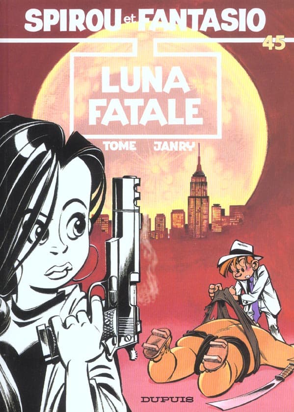 A New York, la guerre des gangs fait rage entre Chinatown et Little Italy!Un à un, tous les hommes de Vito-la-Déveine tombent amoureux de la même femme, Soupir-de-Jade, une redoutable ennemie. Et pour ses beaux yeux de braise, ils vont jusqu'à s'entretuer!  Afin d'enrayer cette épidémie amoureuse, il faut un célibataire endurci, un homme droit et juste... quelqu'un comme Spirou! Afin de le convaincre d'accepter cette périlleuse mission, Vito n'hésite pas à recruter quatre demoiselles aussi belles que dangereuses, menées par la ravissante Luna, sa propre fille. Capturant les deux aventuriers, il va obliger l'intrépide reporter à collaborer pour lui en transformant Fantasio en bombe vivante. S'il veut sauver son ami, Spirou n'a que vingt-quatre heures pour se jeter dans la gueule du dragon et trouver ce mystérieux philtre d'amour.