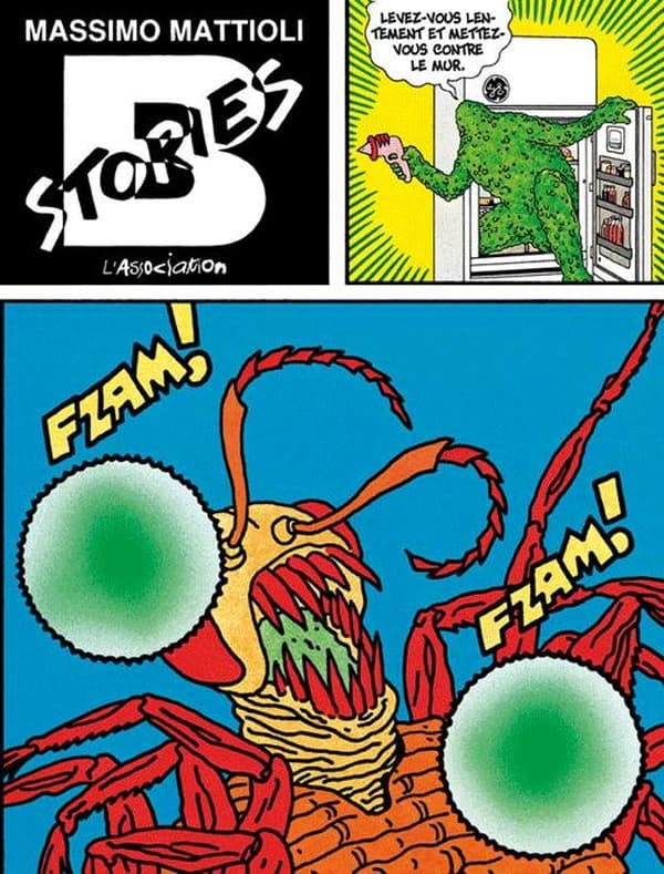 Les 9 récits de B Stories sont plus proches de Joe Galaxy que de la poésie enfantine de M le Magicien. Chacun de ces « récits B » exploite une facette différente des obsessions et des références de Mattioli : Science-Fiction, Polar new-wave, animalier disneyien, récit expérimental géométrique, eschatologie, le tout dans des graphismes composites mêlant réminiscences variées et détournements pop-art. Une perle oubliée des années 80.