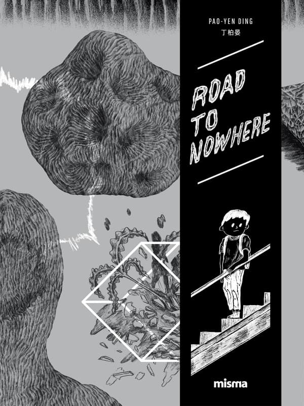 Devant son écran d'ordinateur, un jeune garçon tape les mots suivants dans un moteur de recherche : L'AUTRE BOUT DU MONDE. C'est là où il a décidé de partir. Sac sur le dos et carte en main, il saute dans un taxi pour rejoindre la station d'autobus. Dans la nuit, le taxi heurte de plein fouet une mystérieuse créature. Un être d'apparence humanoïde, la figure criblée d'yeux gît sur le bord de la route.Le jeune garçon n'avait jamais vu une chose pareille. Selon le chauffeur, il s'agit d'une espèce en voix d'extinction très prisée pour ses yeux qui sont des lentilles rares d'appareil photo, son sang délicieux comme du thé au lait et sa chair aussi tendre qu'une viande de boeuf de Kobé. Arrivé à la station, le bus que devait prendre le jeune garçon est annoncé avec un retard de 24 heures. Dans la gare déserte, il fait la rencontre d'une jeune artiste qui vit dans un vieux bus aménagé en atelier et qui lui propose de le conduire où il veut.Ensemble, il feront escale dans une vieille cité fossilisée et rencontreront ''Le Doc'' , scientifique marginal qui a le don de redonner vie aux créatures et qui connaît leur secret... Le secret du monde. Pao-Yen Ding est un jeune auteur et artiste taïwanais, né en 1988 à Taipei. Il participe à des expositions et remporte de nombreux prix à Taïwan, dont le premier prix Jeunes Talents de la ville de Pingtung en 2016, qui lui permettra d'être invité l'année suivante au Festival International de la Bande Dessinée d'Angoulême.