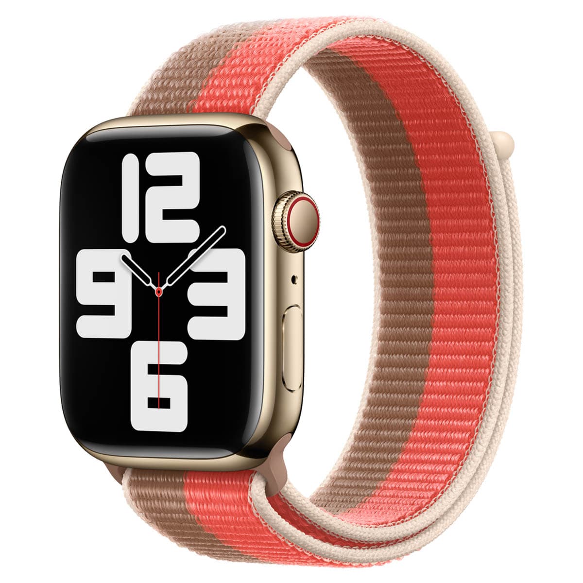 Bracelet Sport Loop Apple Watch | 44/45/46/49 mm - Pink Pomelo/Tan