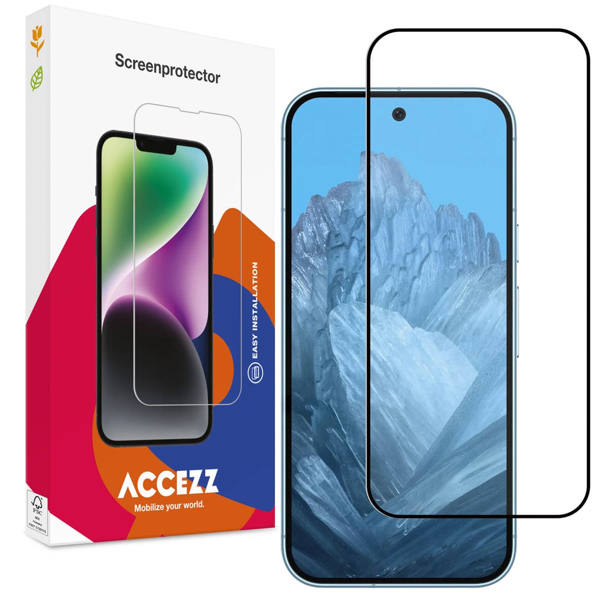 Accezz Protection d'écran en verre trempé Full Cover Google Pixel 10 / 10 Pro / 9 / 9 Pro