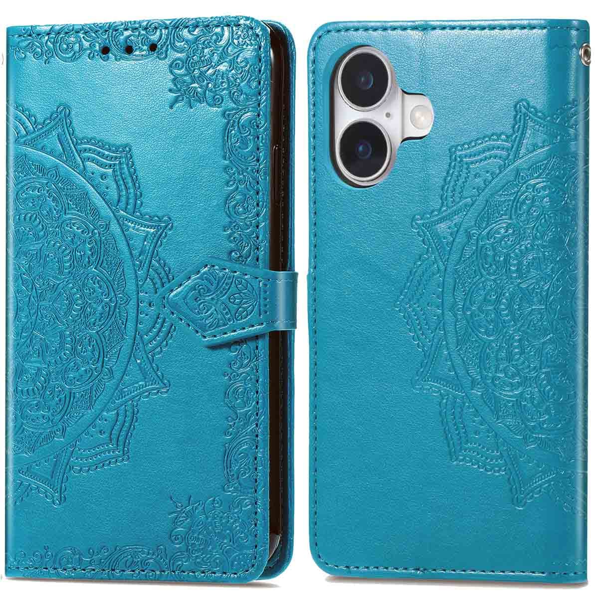 imoshion Etui de télephone Mandala Apple iPhone 16 - Turquoise