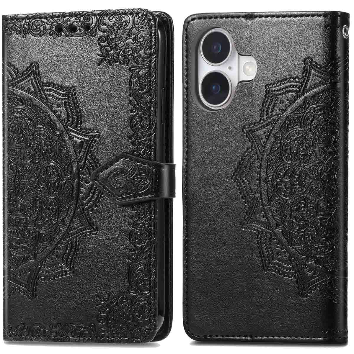 imoshion Etui de télephone Mandala Apple iPhone 16 - Noir