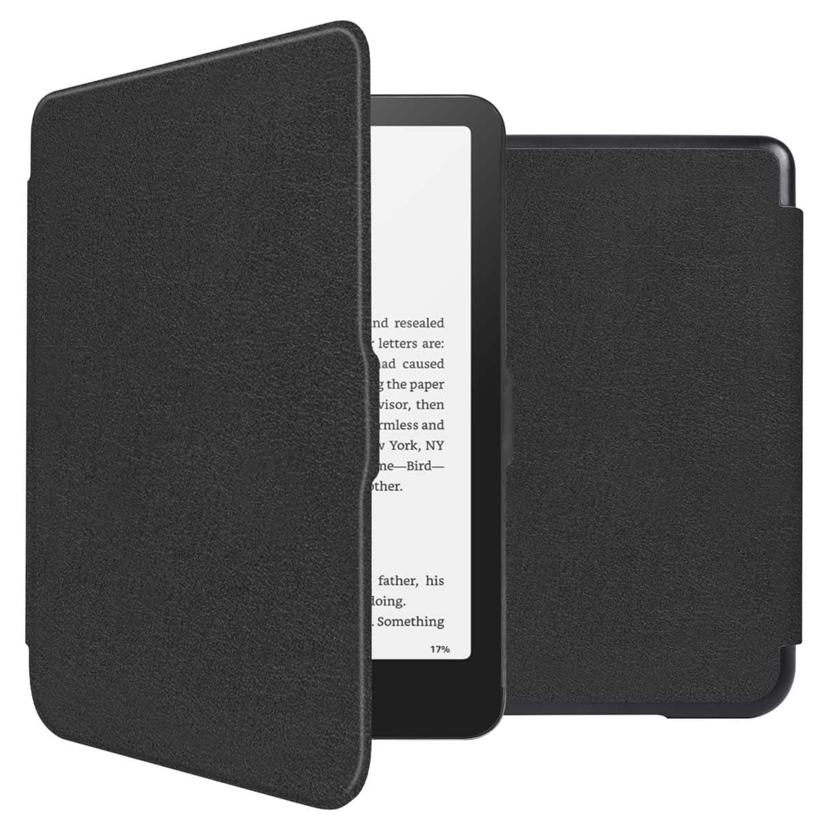 imoshion Étui de liseuse portefeuille Slim Hard Amazon Kindle Paperwhite (2024) / Paperwhite Signature Edition (2024) / Colorsoft (2024) / Colorsoft Signature Edition (2024) - Noir
