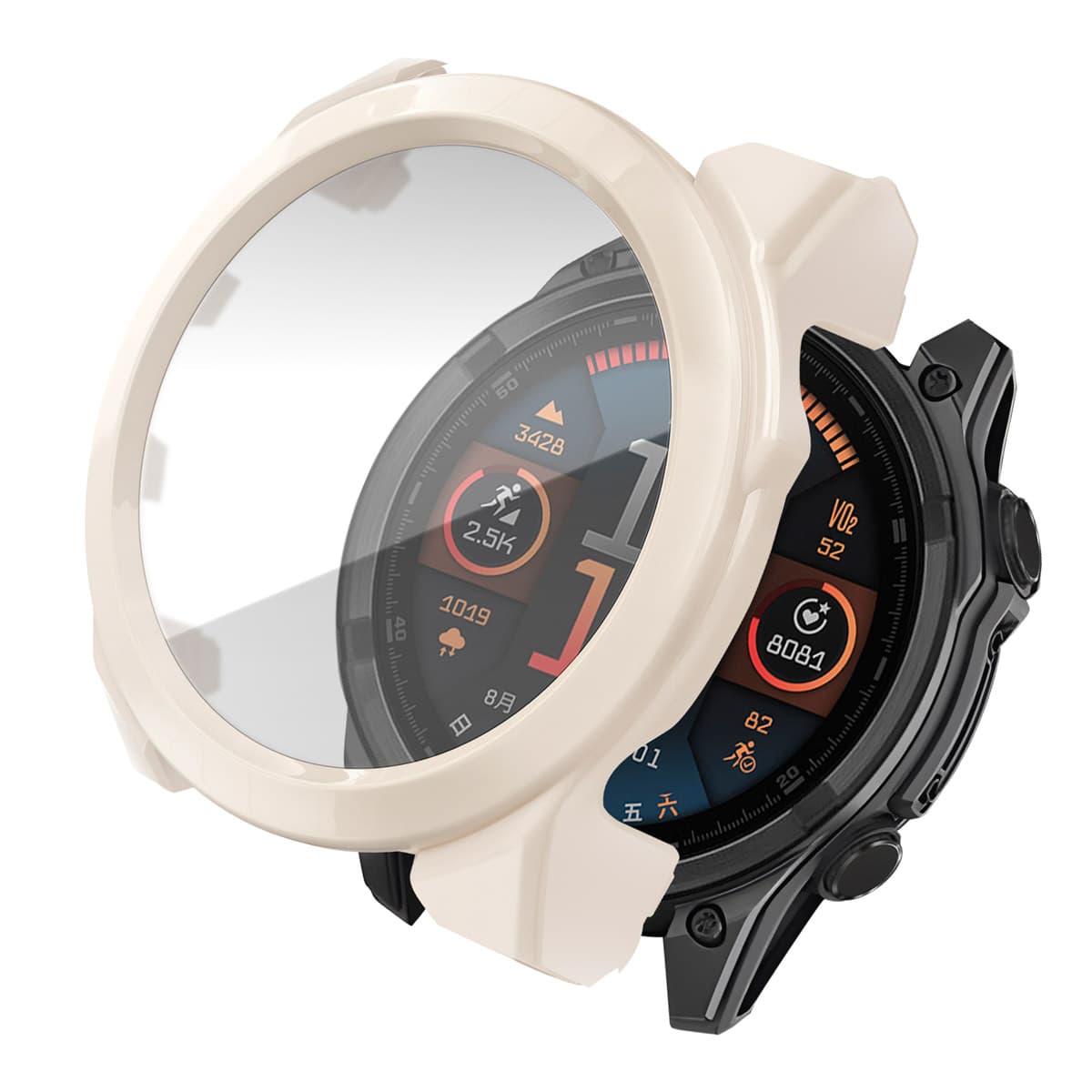 imoshion Coque rigide à couVerture complète Garmin Fenix 8 - 51 mm - Beige