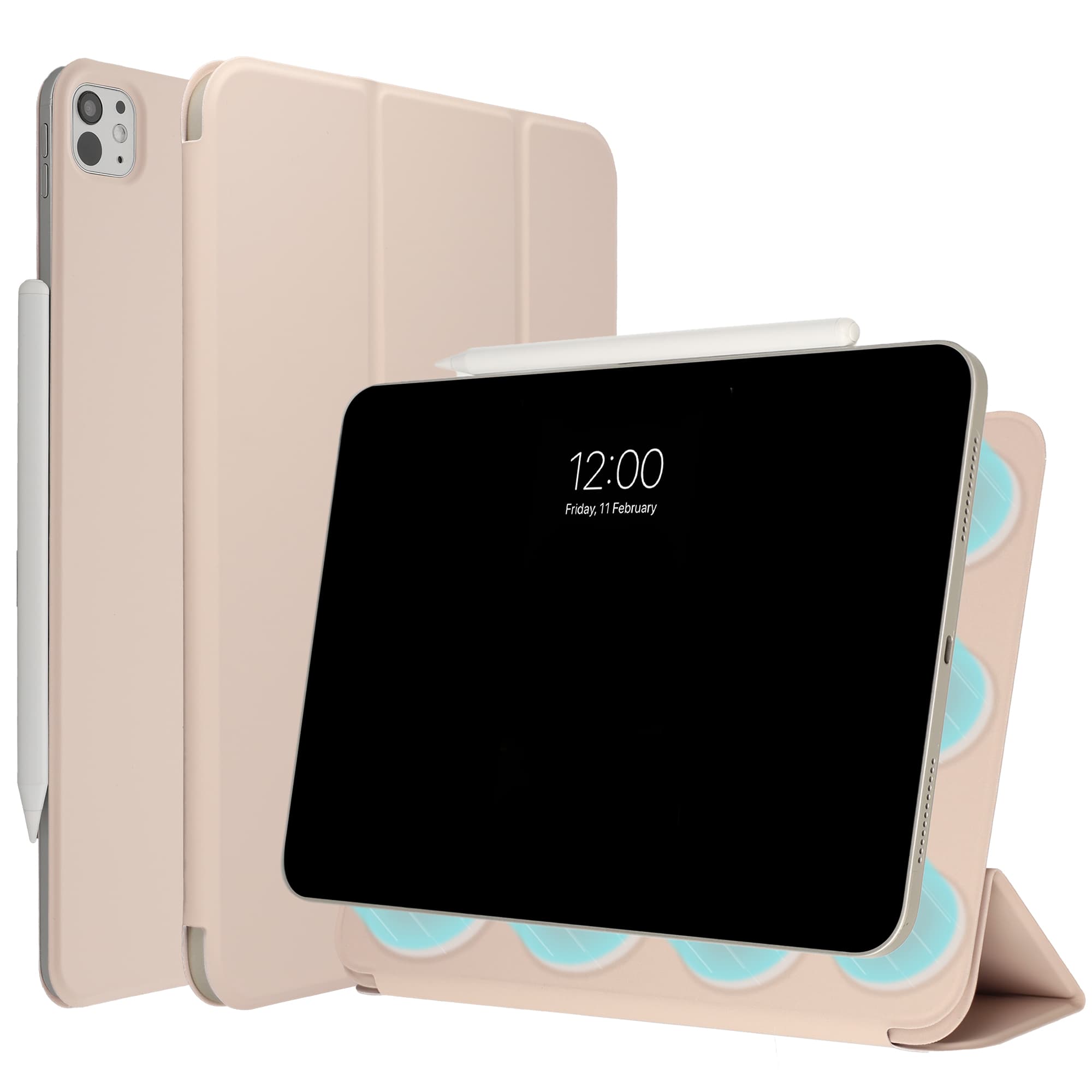 imoshion Magnetic etui de téléphone portefeuille Apple iPad Pro 13 (2025) M5 / (2024) M4 - Beige