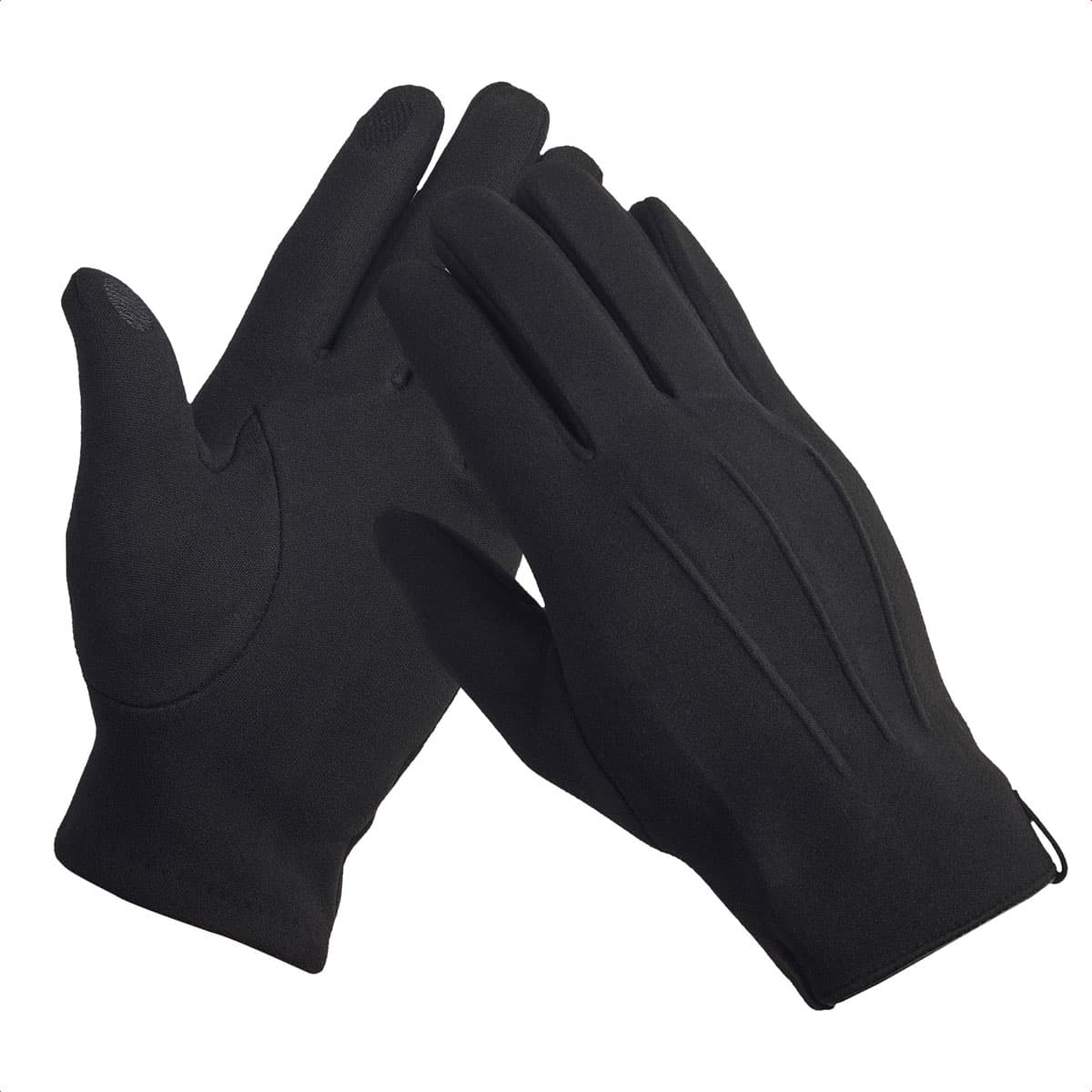 Selencia Gants Tactiles Effet Daim - Homme - Taille L - Noir