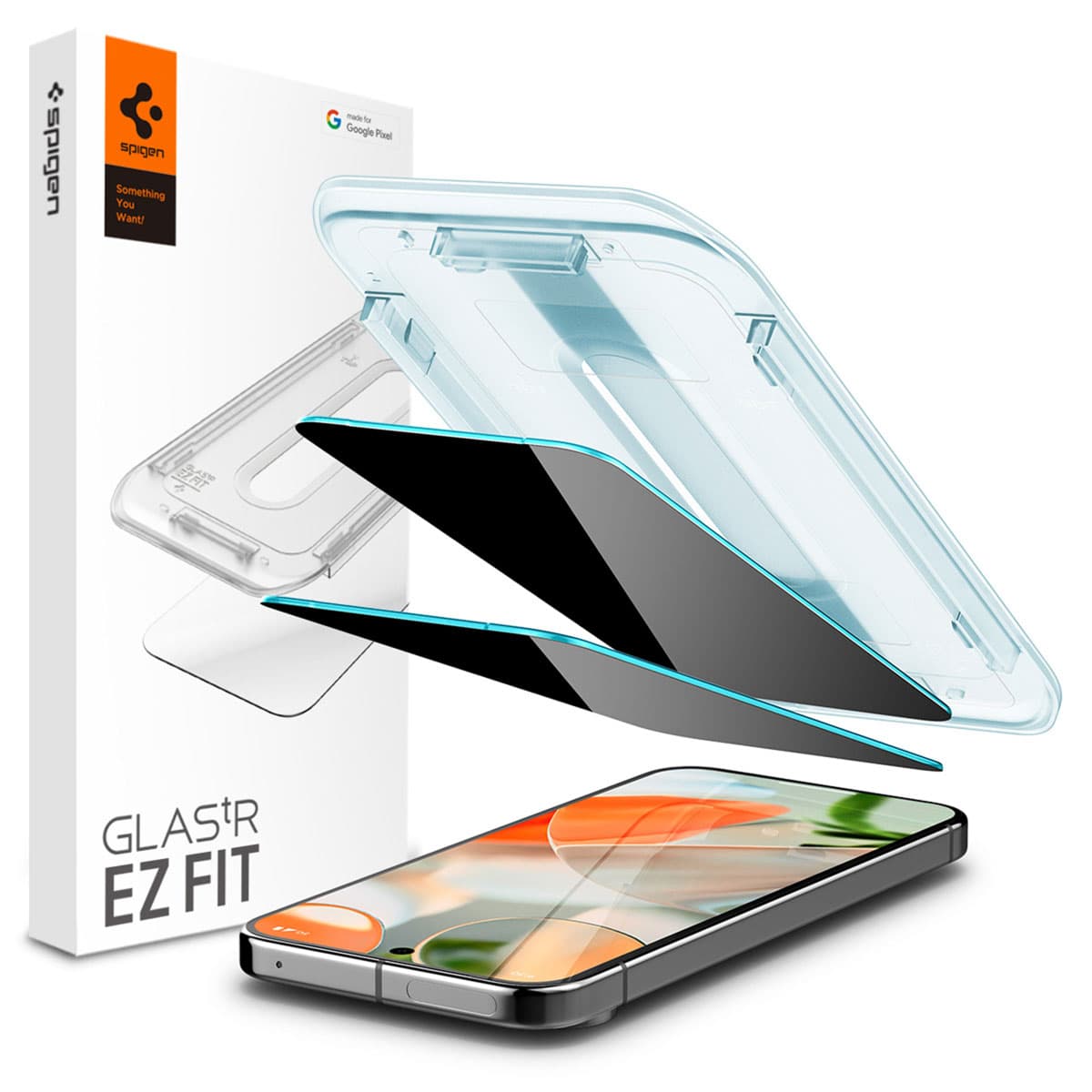 Spigen Protection d'écran en verre trempé GLAStR Privacy Applicator - lot de 2 Google Pixel 9 / 9 Pro / 10 / 10 Pro