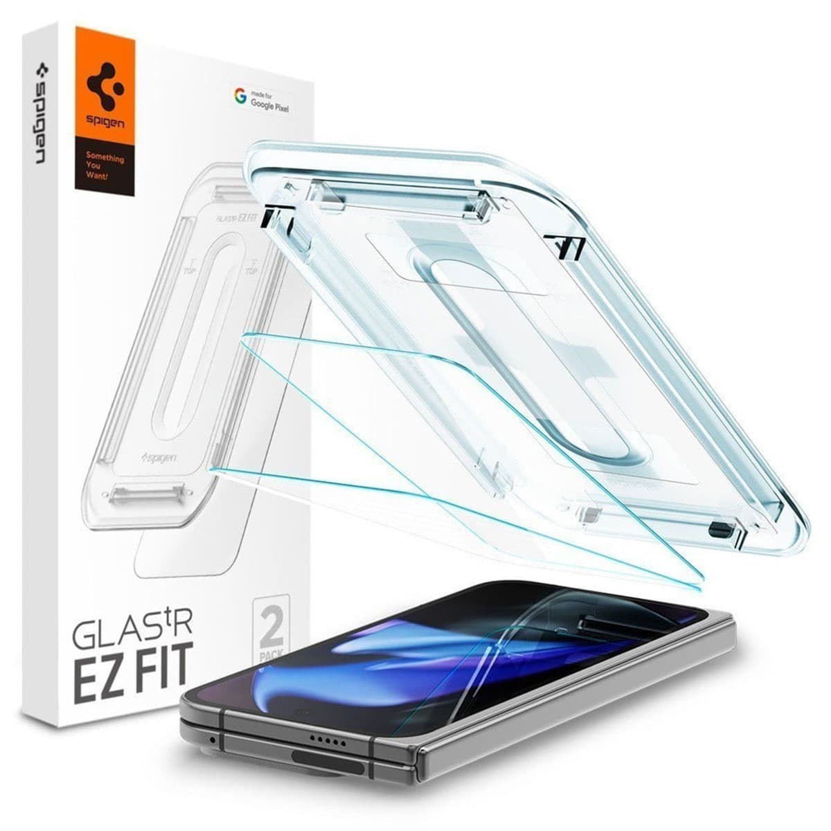Spigen Protection d'écran en verre trempé GLAStR Fit 2 Paquets + Applicator Google Pixel 9 Pro Fold