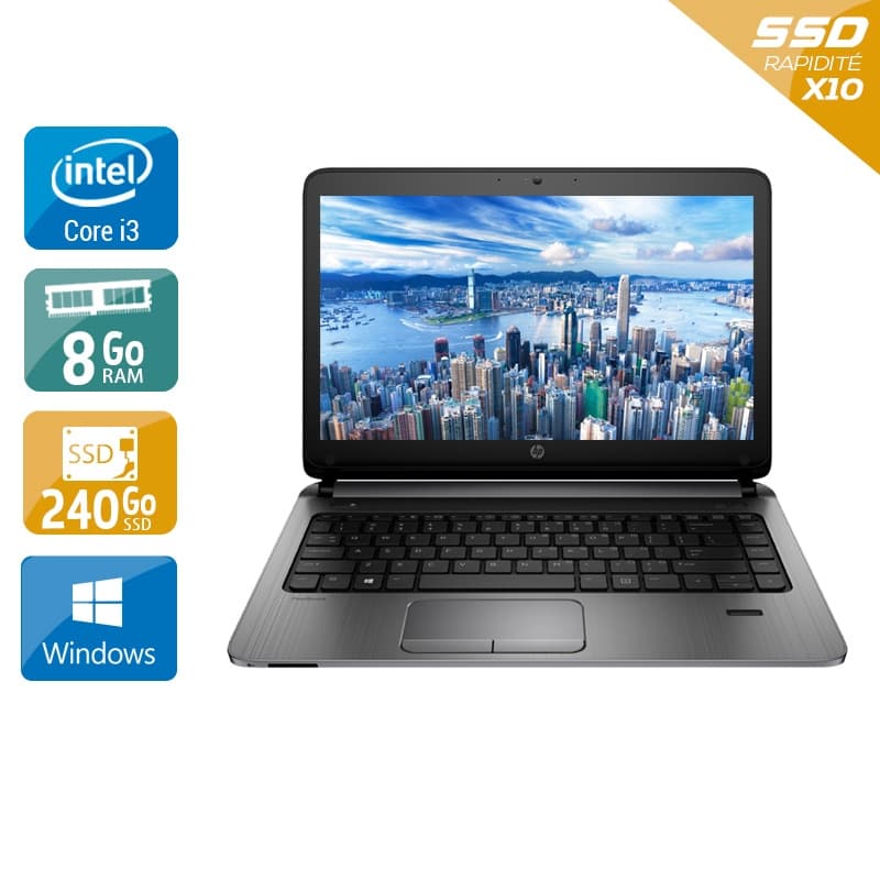 HP ProBook 430 G2 13,3'' i3 - 8Go RAM 240Go SSD Windows 10 État correctOccasion certifiée reconditionnée
