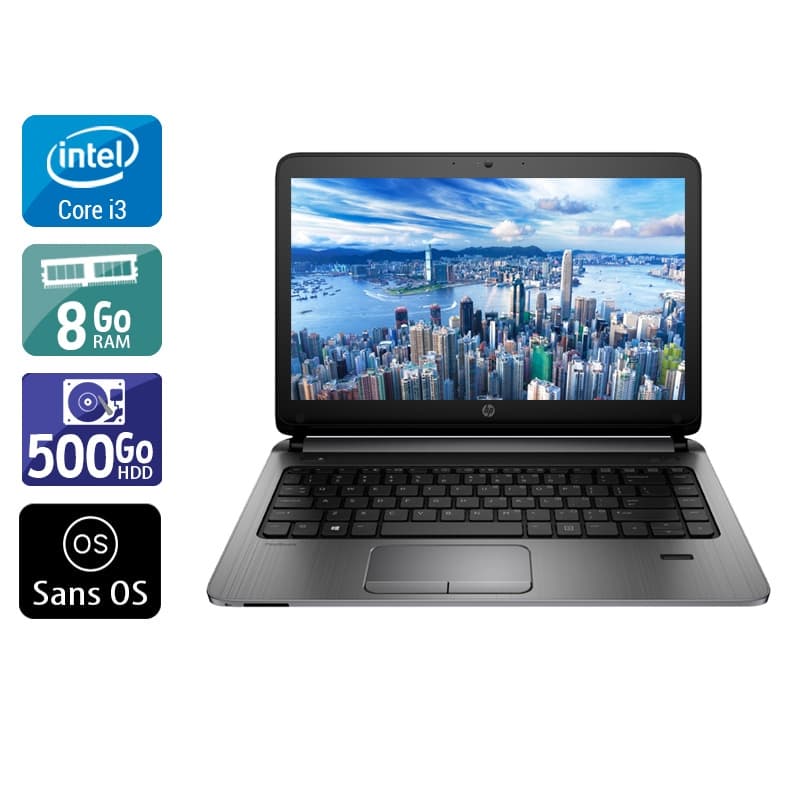 HP ProBook 430 G2 13,3'' i3 - 8Go RAM 500Go HDD Sans OS État correctOccasion certifiée reconditionnée