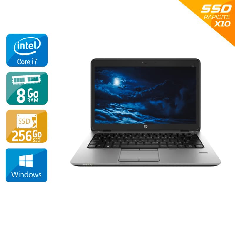 HP EliteBook 820 G1 12,5'' i7 - 8Go RAM 256Go SSD Windows 10 - Etat du Produit : État correct État correctOccasion certifiée reconditionnée