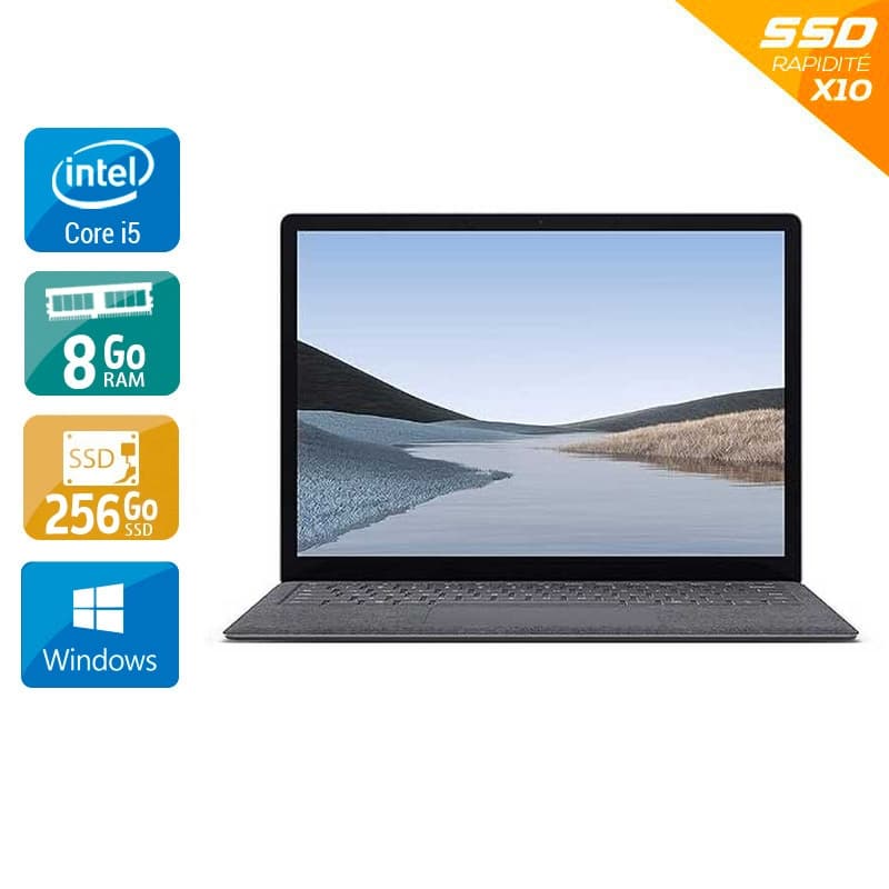 Microsoft Surface Laptop 3 13,5'' i5 10th 8Go RAM 256Go SSD Windows 11 État correct