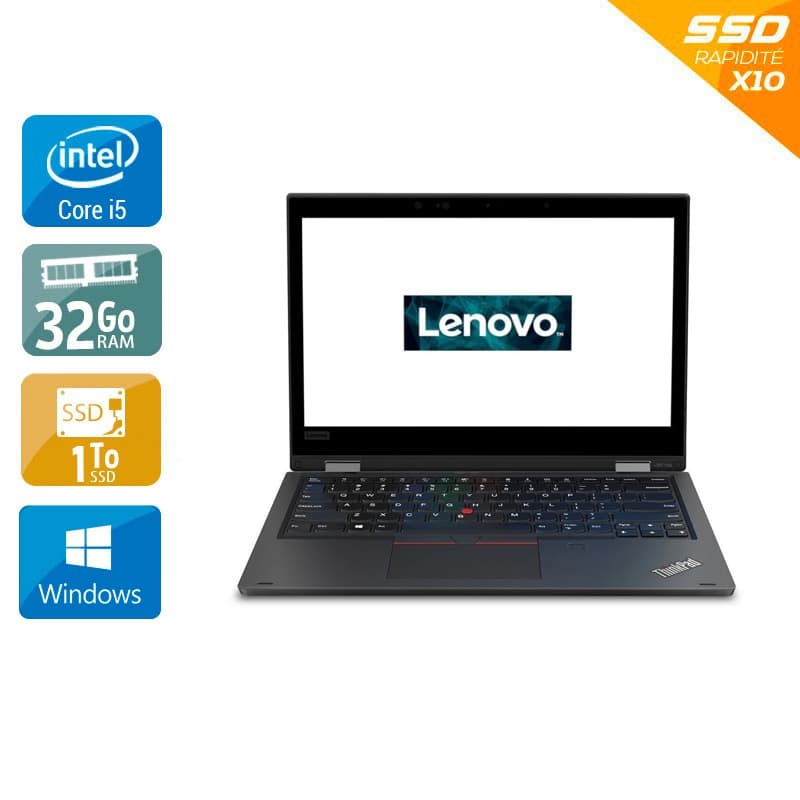 Lenovo ThinkPad L390 13,3'' i5 Gen 8 - 32Go RAM 1To SSD Windows 11 Pro - Etat du Produit : État correct État correctOccasion certifiée reconditionnée