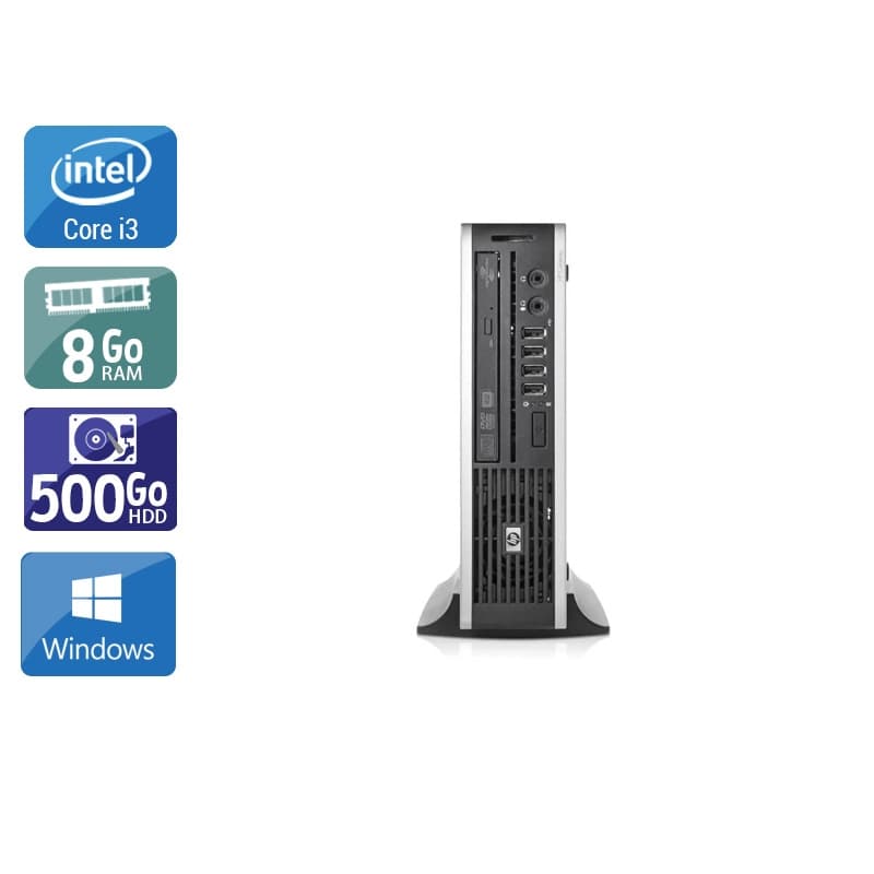 HP Compaq Elite 8300 USDT i3 - 8Go RAM 500Go HDD Windows 10 État correctOccasion certifiée reconditionnée