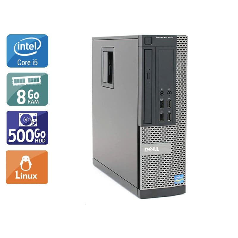 Dell Optiplex 790 SFF i5 - 8Go RAM 500Go HDD Linux État correctOccasion certifiée reconditionnée