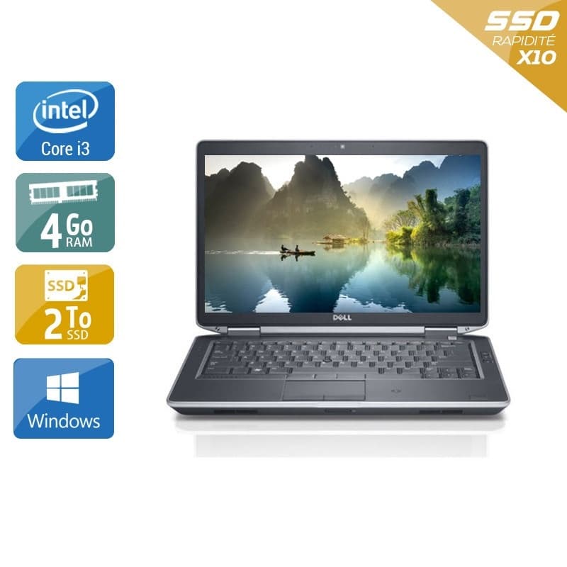 Dell Latitude E5430 14'' i3 - 4Go RAM 2To SSD Windows 10 Bon étatOccasion certifiée reconditionnée