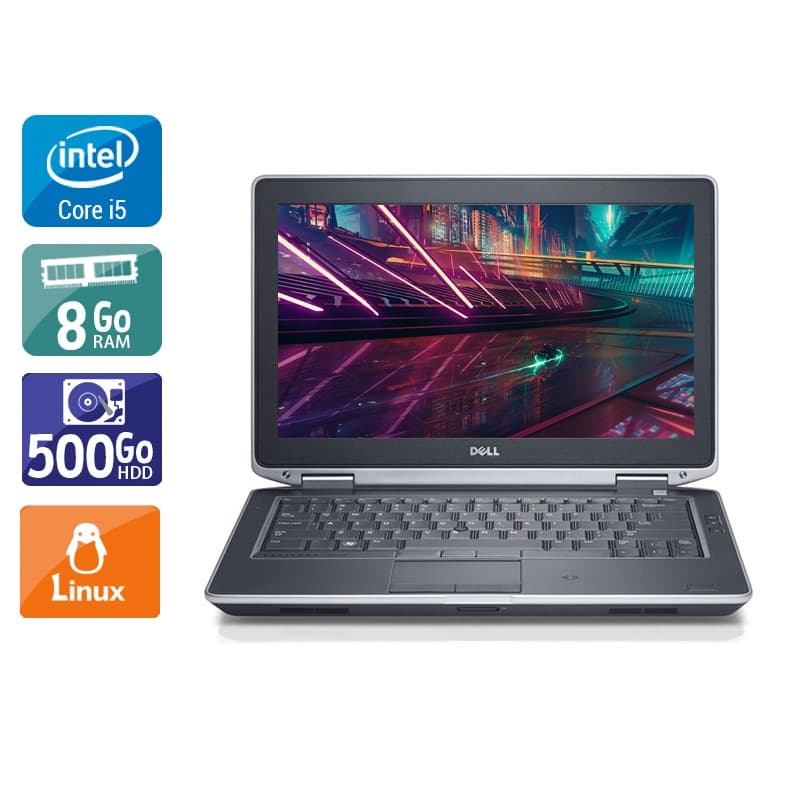 Dell Latitude e6330 13,3'' i5 - 8Go RAM 500Go HDD Linux Bon étatOccasion certifiée reconditionnée