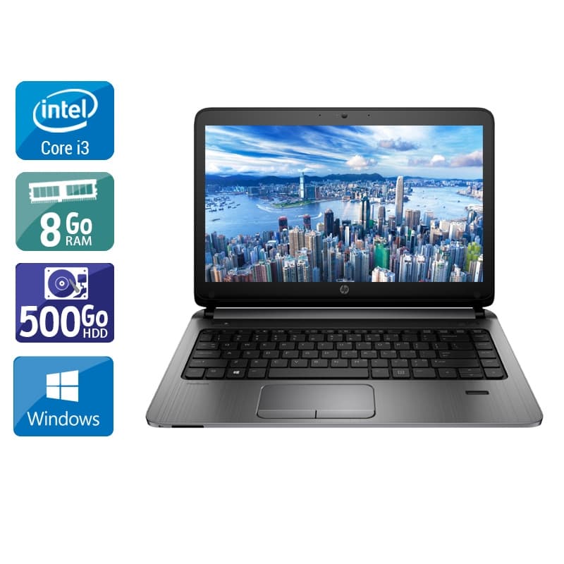 HP ProBook 430 G2 13,3'' i3 - 8Go RAM 500Go HDD Windows 10 État correctOccasion certifiée reconditionnée