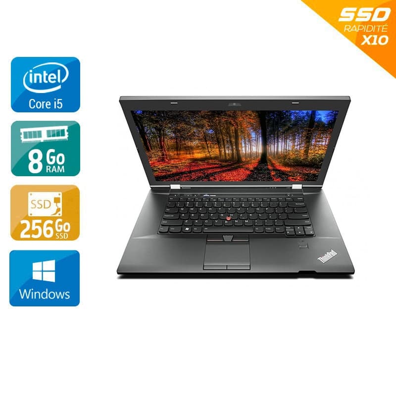 Lenovo ThinkPad L530 15,5'' i5 - 8Go RAM 256Go SSD Windows 10 État correctOccasion certifiée reconditionnée