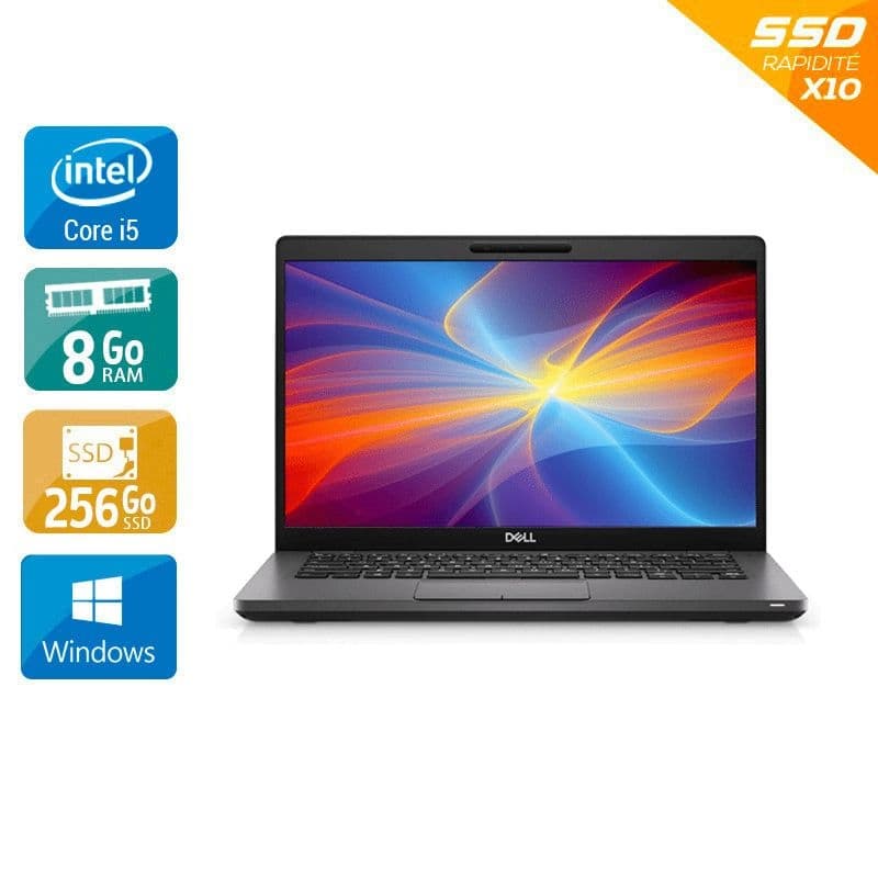 Dell Latitude 5400 14'' i5 Gen 8 - 8Go RAM 256Go SSD Windows 11 - Etat du Produit : État correct État correctOccasion certifiée reconditionnée