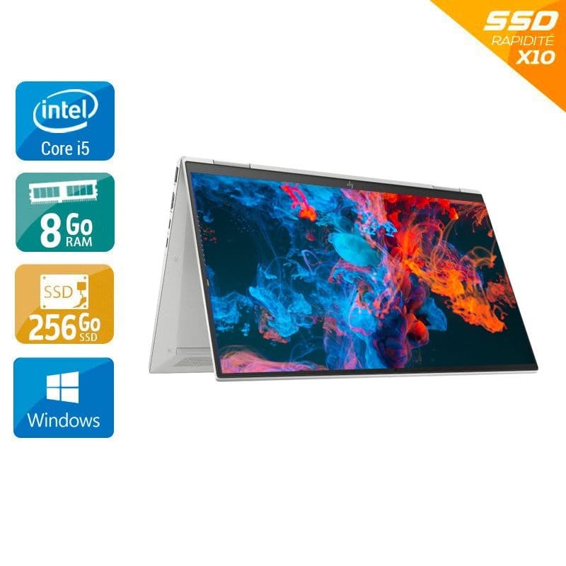 HP EliteBook X360 830 G8 NOTEBOOK PC 13'' i5 Gen 11 - 8Go RAM 256Go SSD Windows 11 État correctOccasion certifiée reconditionnée