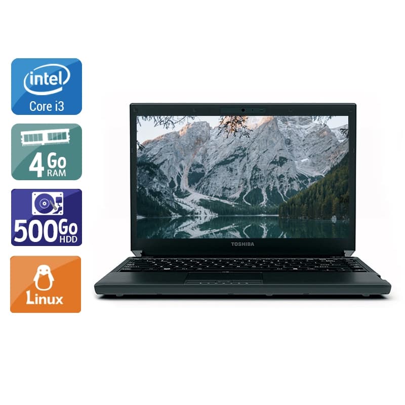 Toshiba Portégé R700 13,3'' i3 - 4Go RAM 500Go HDD Linux État correctOccasion certifiée reconditionnée