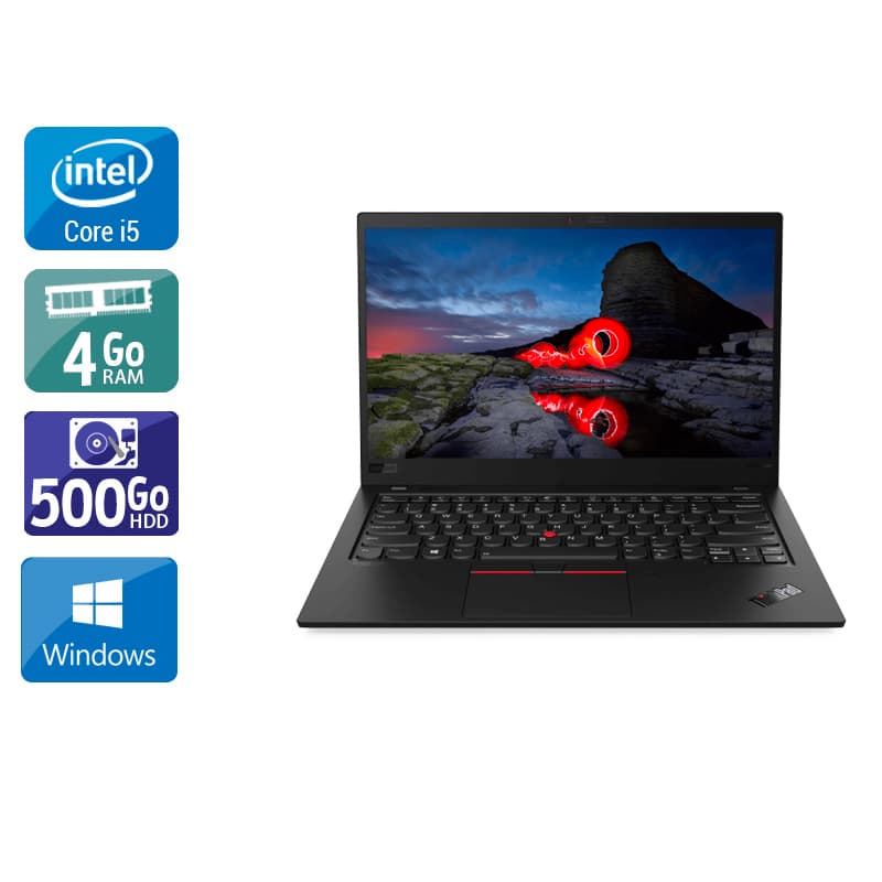 Lenovo Thinkpad X1 Carbon 14'' i5 4Go RAM 500Go HDD Windows 10 État correctOccasion certifiée reconditionnée