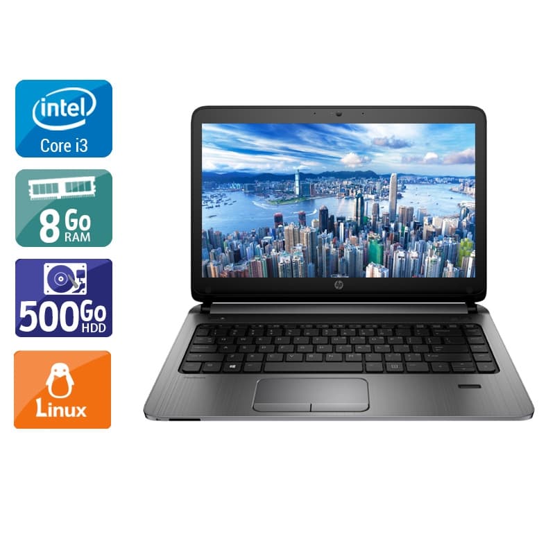 HP ProBook 430 G2 13,3'' i3 - 8Go RAM 500Go HDD Linux État correctOccasion certifiée reconditionnée